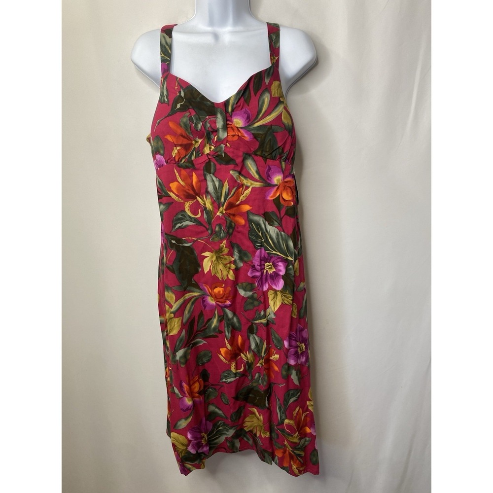 Vintage R&K Originals Womens Sundress Size 16 Floral Hawaii Tropical Beach VACA
